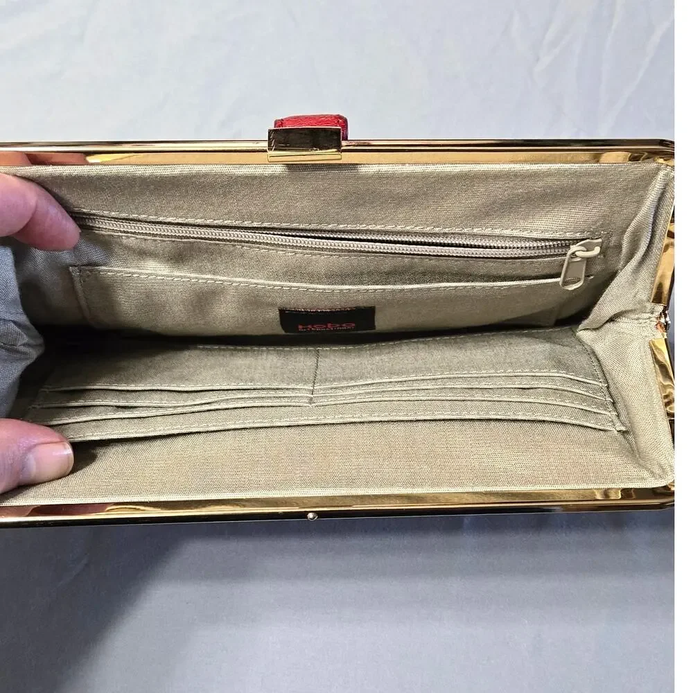 Hobo Lauren Double Frame Leather Clutch Wallet